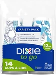 Dixie To Go Paper Coffee Cups With Lids, 12 Oz, 14 Ct, Disposable Insulated New. Price: $7.68.