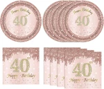 Pcs 40TH Birthday Decorations For Women Plates And Napkins Set New. Price: $17.91.