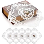 Avla 6 Pack Placemats, Retro French Style Cup Mat, Large, White New. Price: $18.14.