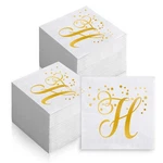200 Pack Disposable Monogrammed Cocktail Napkins Gold Foil Letter H Paper Nap... New. Price: $35.47.