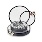 By Madee: Heavyweight Disposable Dinnerware Set 150 Pcs For 25 Guests Bla... New. Price: $58.75.