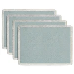 Hausattire Cotton Frayed Placemats Set Of Dining 13"X19" - 4, Blue New. Price: $35.99.