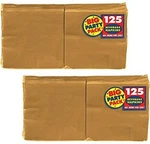 Amscan Big Party Pack Gold Beverage Napkins Of 250 Supply New. Price: $13.12.