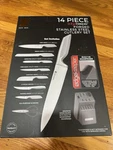 Sabatier 14-PIECE Edgekeeper Forged Stainless Steel Cutlery Set, Silver New. Price: $150.00.