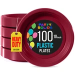 Exquisite Party Solids Burgundy Plastic Plates For 10 Disposable New. Price: $47.80.