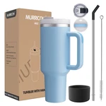 Murricon 40 Oz Tumbler With Handle Straw,reusable Ounces, Chambray New. Price: $30.29.