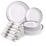 Pre Wrapped Cutlery Set- 25 Sets Of Fork, Knife, Spoon Napkin ... New. Price: $65.96.