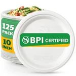 100% Compostable Paper Plates, Inch, 125 Count, Biodegradable Bagasse Plat... New. Price: $36.04.