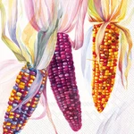 Boston International - Colorful Corn Luncheon Napkins L1052800 New. Price: $12.00.