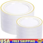 Gold Plastic Plates 100 Count Bpa Free Elegant Disposable Party Supplies New. Price: $68.38.