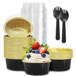 Graduation Party 50PCS Mini Aluminum Foil CUPCAKE,5OZ Baking Cups With Lids,m... New. Price: $17.89.