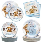 180PCS Can Bearly Wait Baby Shower Decorations Blue Plates And Napk... New. Price: $35.44.