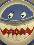 Tiny Footprint Shark Plate By Sandra Magsamen Coeco Bamboo Fiber Kids Dish 10" Used. Price: $16.95.