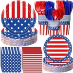 400 Pcs American Flag Patriotic Party Supplies Red White Blue Disposable Pape... New. Price: $54.45.