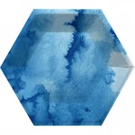 Elise Blue Watercolor Wash 8 Inch Hexagon Foil Paper Plates Pack Tableware New. Price: $6.49.