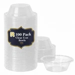 Clear Small Plastic Bowls - 5 Oz, 100 Count Microwavable Disposable New. Price: $12.20.