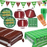 Joyin Football Party Kit Serve 24 Includes Plates Napkins Cups Flag Table Covers New. Price: $29.95.