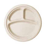 Vegware Compostable 10" Molded Fiber Paper Plates, 3 Compartment, Case Of 500 New. Price: $79.95.
