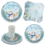Snowman Snowflake Winter Onederland 1ST Birthday Party Supplies - 64 Piece Ch... New. Price: $34.23.