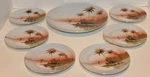 Vtg Oriental Scene Dessert Set - Serving Plate, 6 Plates Japan Euc Unspecified. Price: $7.95.