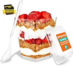 5OZ Plastic Dessert Cups With Lids And Spoons - Appetizer For Pudding, Parf New. Price: $13.86.