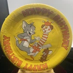 Vintage 1984 Tom And Jerry Happy Birthday Paper Plates Yellow American Greetings New. Price: $21.24.