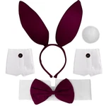 Jremreo 5-PIECE Wine Red Bunny Costume Accessory Set Rabbit One Size, New. Price: $11.94.
