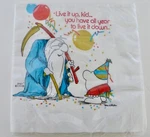 Vintage Ziggy Paper Party Napkins Birthday New Year Cellophane. Price: $14.99.