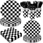 Oigco 168 Pcs Race Car Birthday Party Decorations With Checkered Flag Plates,... New. Price: $25.74.