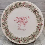 Amscan Holiday Traditions Plate Cream Snowman Tidings Of Joy Christmas Tablewear Used. Price: $11.99.