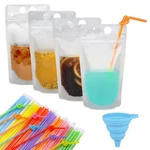 100 Pcs Zipper Plastic Pouches Drink Bags,heavy Duty Hand-held Translucent Fr... New. Price: $26.10.