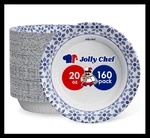 Jolly Chef 160 Count Paper Bowls 20 Oz Soak Proof Heavy Duty Printed Disposable New. Price: $38.99.