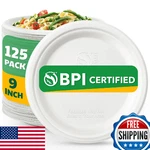 Joyborn 100% Compostable Paper Plates, 9 Inch, 125 Count, Biodegradable Bagasse New. Price: $45.39.