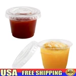 Food Safe Disposable Plastic Cups W/ Lids Condiments & Portion Control New. Price: $13.68.