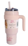 Paris Hilton Insulated Pink Iridescent Tumbler + Lid & Straw Hold 40 Oz. New. Price: $42.99.