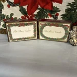 New Vintage Spode Caspar Place Cards & 8 Snowmen Holders Silver Open. Price: $38.00.