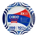 Dixie Ultra 10" Heavyweight Paper Plates, 186 Ct. New. Price: $29.99.
