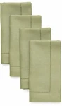 Solino Home Linen Napkins Set Of 4 - Classic Hemstitch 100% Pure Moss Gree New. Price: $35.99.