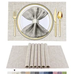 Beteam Set Of 6, Woven Vinyl Placemats, Washable & Durable Table New. Price: $21.41.