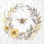 Boston International - Bee Wildflower Wreath Cocktail Napkin C933300 New. Price: $11.00.