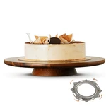 Tidita 13" Acacia Cake Stand Rotating Rustic X 2.4", Wood New. Price: $41.57.