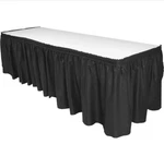 Genuine Joe Table Skirting Pleated Polyester 29"X14 Ft. Black 11916 New. Price: $34.76.