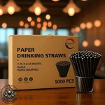 Paper Drinking Wrapped Straws Biodegradable Compostable 1000 7.75 X 0.24" New. Price: $13.50.