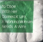 Haut Papier Beverage Napkins - To Cope With Her Domestic Life 30 Count Sealed New. Price: $15.00.