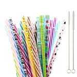 50 Pack Reusable Straws, Bpa-free, 9" Colorful Hard Plastic Stripe Drinking S... New. Price: $21.19.