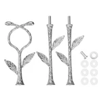 Uxcell 3 Cake Tray Handle Metal Stands Tiers, Silver New. Price: $12.12.
