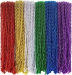 Unique 32" 7MM Metallic Beaded Necklaces - 24 Ct Beads New. Price: $11.99.