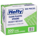 Moving Sale $ 8 Only !! Hefty Clear Heavy-weight Plastic Spoons 300 Ct New. Price: $8.00.