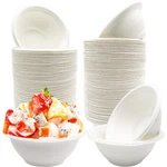 100 Pack White Disposable Paper BOWLS8OZ Natural Compostable Bowlsecofriendly New. Price: $16.69.