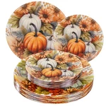 Wdf 24PCS Thanksgiving Plastic Plates - Fall Disposable Gold Pumpkin... New. Price: $50.72.